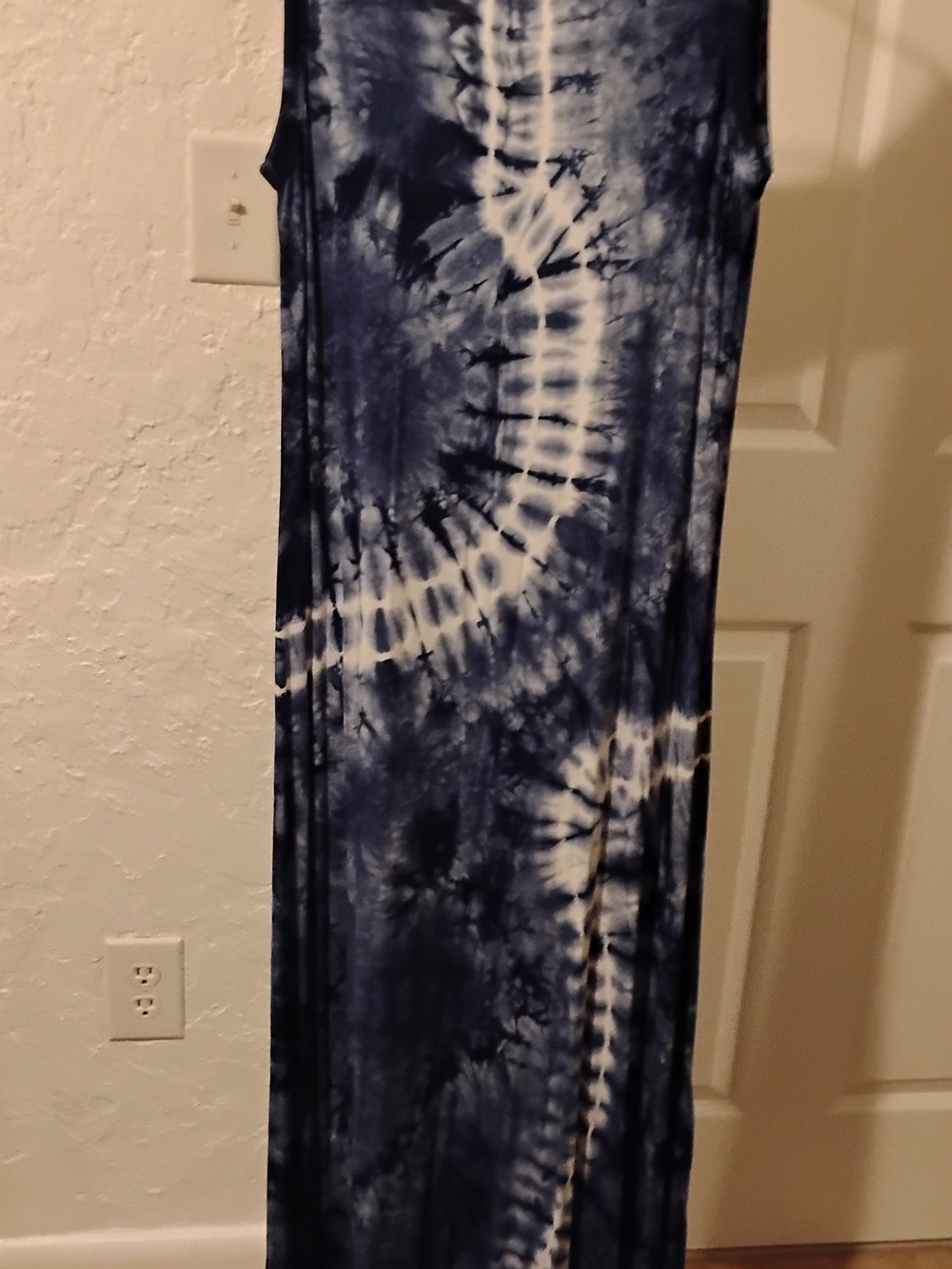 Style & Co. Navy and White Tie-Dye Stretch Maxi Dress Size M (Fits Up to Size L) - Picture 5 of 6